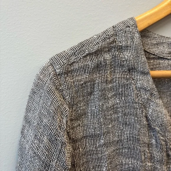 J Jill Purejill XLP Linen Top Loose Weave Boxy Blouse Gauzy - Picture 4 of 12